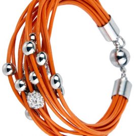 Besonders prachtvoll gestaltete Lederarmbänder mit Straßkugel und Metallkugeln zusammengesetzt aus zahlreichen verschiedensten wunderschönen Schmuckkomponenten